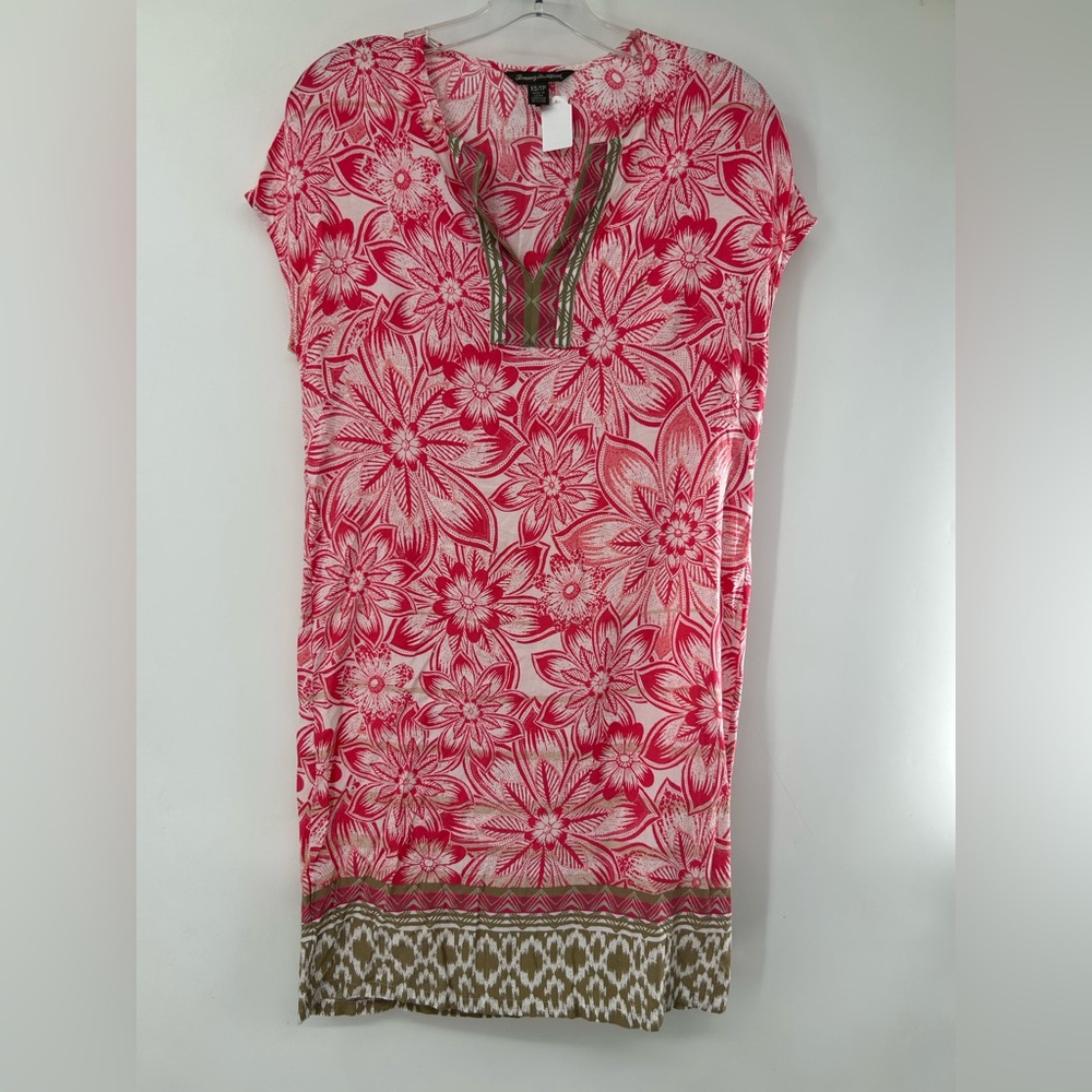 Tommy Bahama Summer Dress Womens Size XS Hawaiian Tropical Floral Mixed Print
